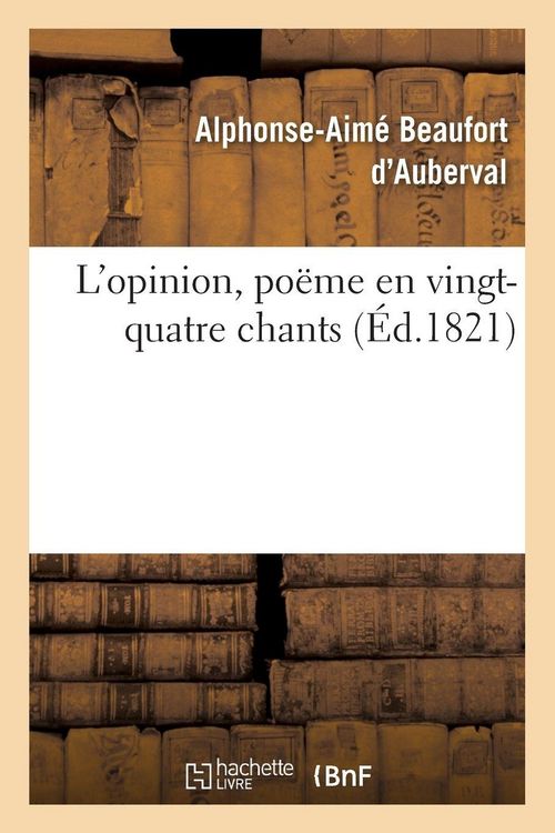 Produktbild: L'opinion, po&euml;me en vingt-quatre chants