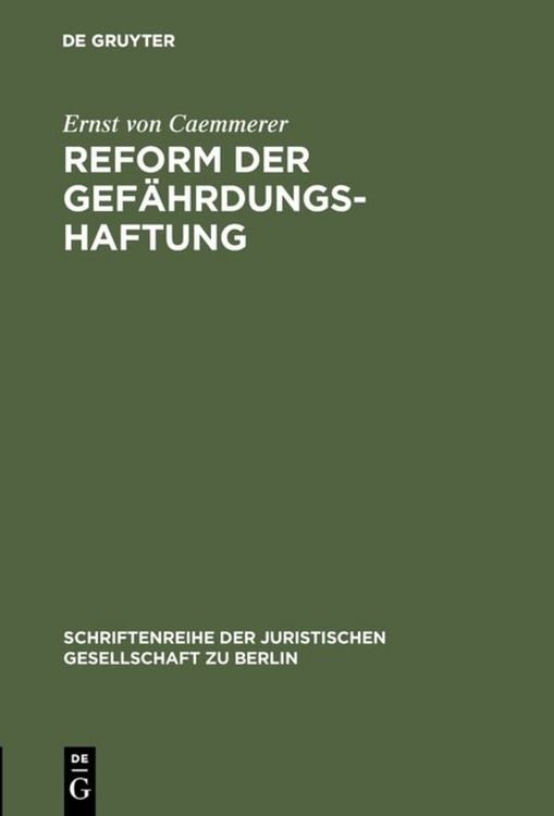 Produktbild: Reform der Gef&auml;hrdungshaftung