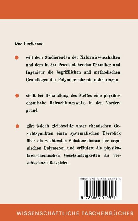 Produktbild: Grundlagen der makromolekularen Chemie