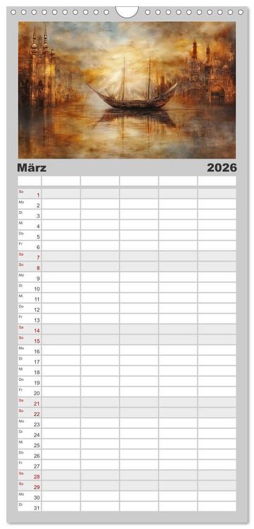 Produktbild: Familienplaner 2026 - Visionen aus 1001 Nacht mit 5 Spalten (Wandkalender, 21 x 45 cm) CALVENDO