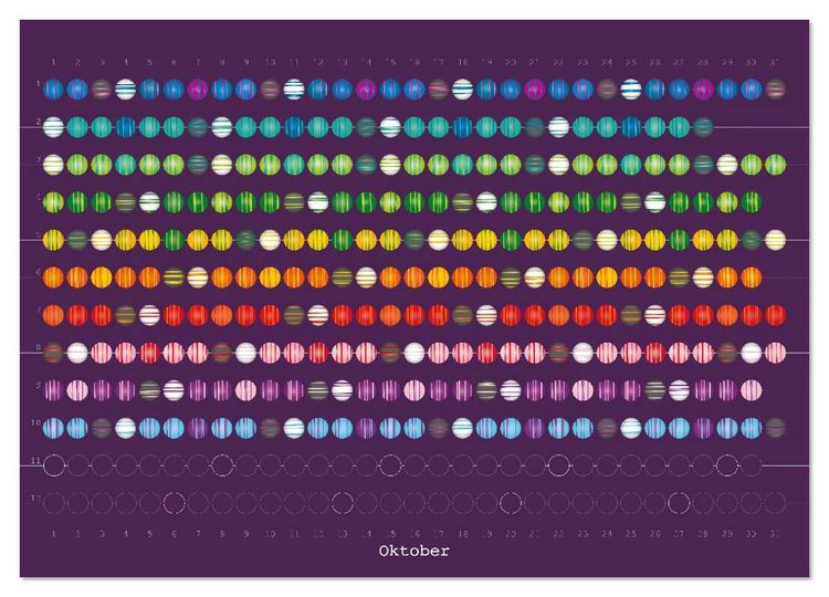 Produktbild: Perlenkalender (Wandkalender 2026 DIN A4 quer), CALVENDO Monatskalender