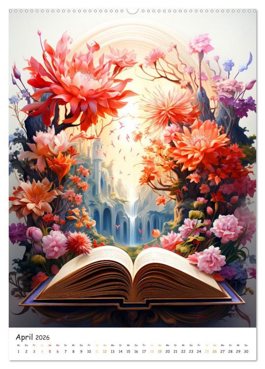 Produktbild: Zauberhafte Seiten - Entdecke die Magie der B&uuml;cher (Wandkalender 2026 DIN A2 hoch), CALVENDO Monatskalender