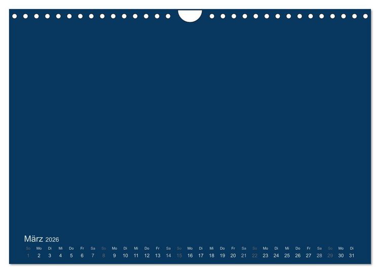Produktbild: Bastelkalender - Dunkelblau (Wandkalender 2026 DIN A4 quer), CALVENDO Monatskalender