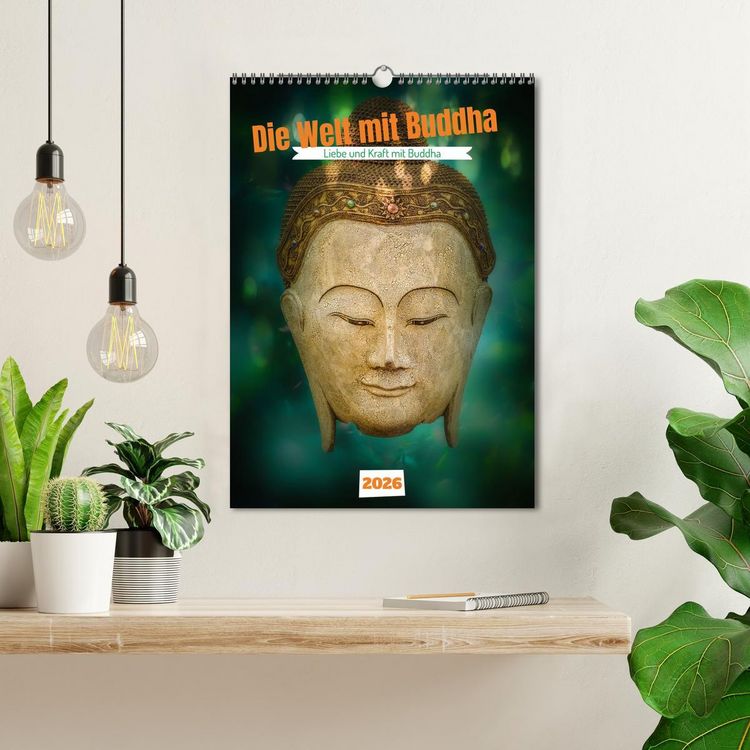Produktbild: Die Welt mit Buddha (Wandkalender 2026 DIN A3 hoch), CALVENDO Monatskalender