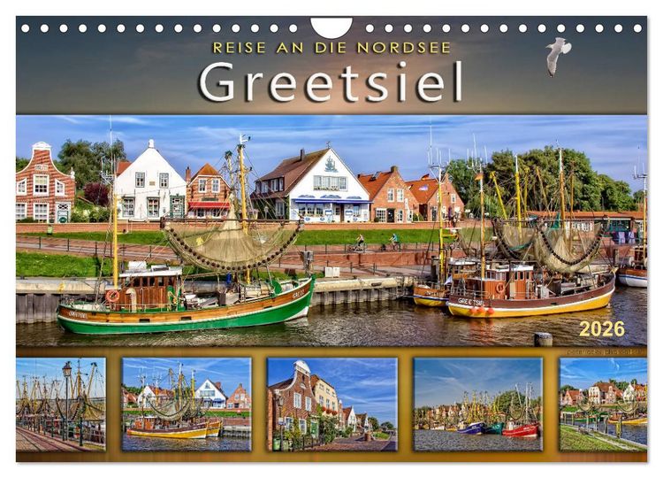 Produktbild: Reise an die Nordsee - Greetsiel (Wandkalender 2026 DIN A4 quer), CALVENDO Monatskalender