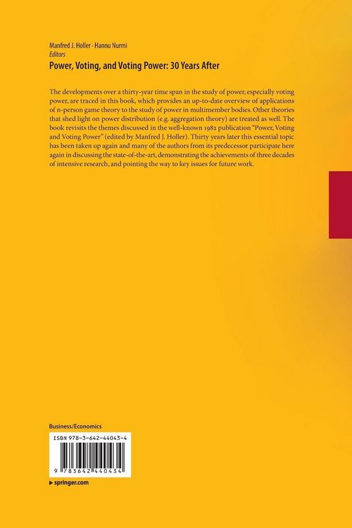 Produktbild: Power, Voting, and Voting Power: 30 Years After