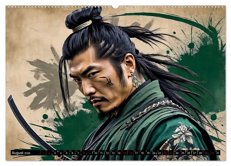 Produktbild: Samurai - Asian Spirit (hochwertiger Premium Wandkalender 2026 DIN A2 quer), Kunstdruck in Hochglanz