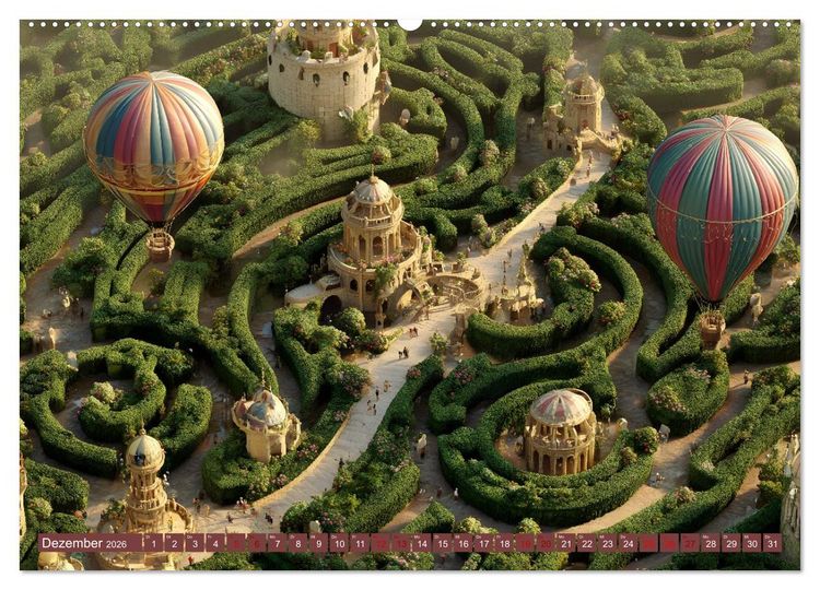 Produktbild: Die Kunst des Verirrens (Wandkalender 2026 DIN A2 quer), CALVENDO Monatskalender
