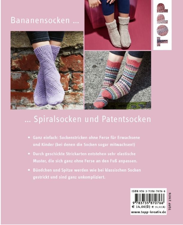 Tube Socks stricken – ganz einfach ohne Ferse