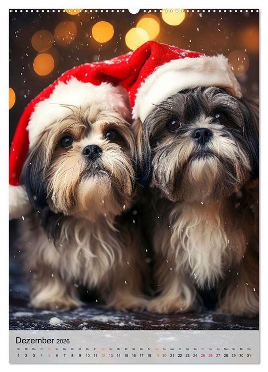 Produktbild: Shih Tzu - immer im Mittelpunkt (Wandkalender 2026 DIN A2 hoch), CALVENDO Monatskalender