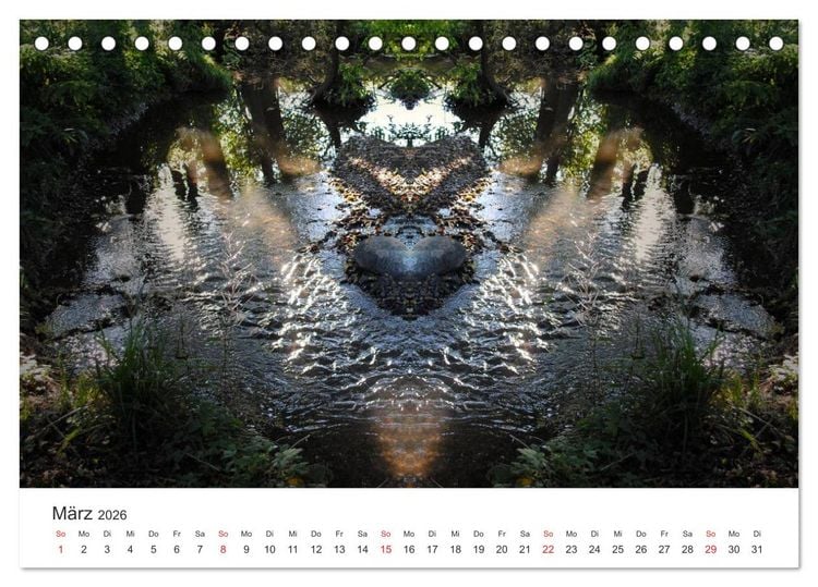 Produktbild: Spiegelwelten - Natur anders sehen (Tischkalender 2026 DIN A5 quer), CALVENDO Monatskalender