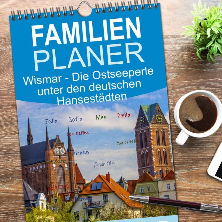 Produktbild: Familienplaner 2026 - Wismar - Die Ostseeperle unter den deutschen Hansest&auml;dten mit 5 Spalten (Wandkalender, 21 x 45 cm) CALVENDO