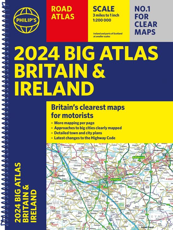Produktbild: 2024 Philip's Big Road Atlas Britain & Ireland