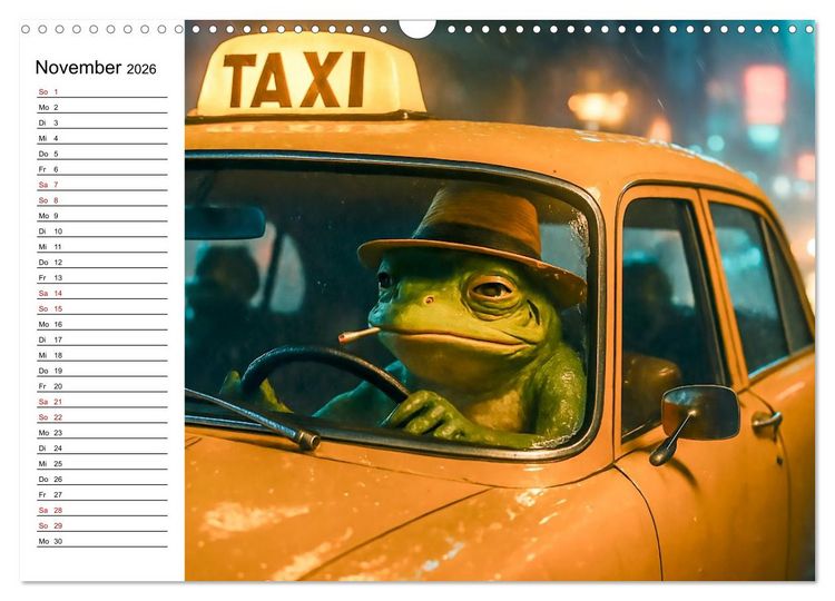 Produktbild: Frosch bei der Arbeit- Dienst nach Vorschrift (Wandkalender 2026 DIN A3 quer), CALVENDO Monatskalender