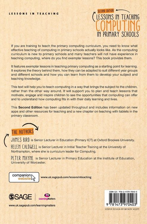 Produktbild: Lessons in Teaching Computing in Primary Schools