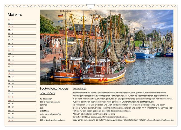 Produktbild: Ostfriesland kochen wie fr&uuml;her (Wandkalender 2026 DIN A3 quer), CALVENDO Monatskalender