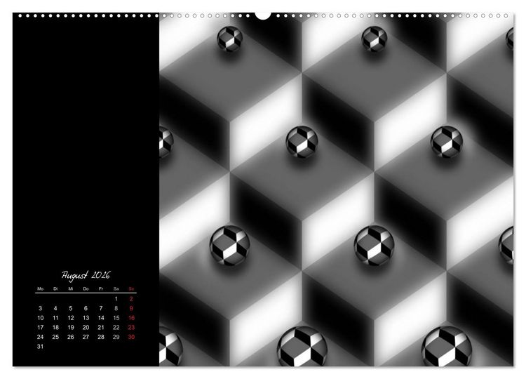 Produktbild: Schwarz trifft Wei&szlig; (Wandkalender 2026 DIN A2 quer), CALVENDO Monatskalender
