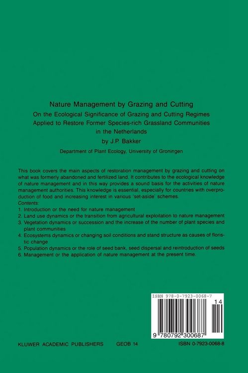 Produktbild: Nature Management by Grazing and Cutting