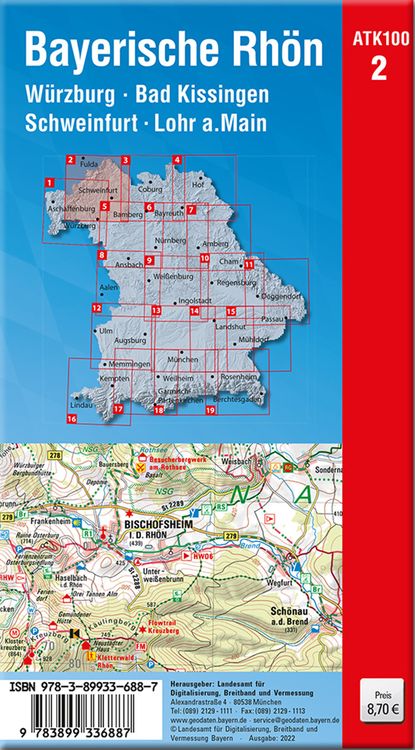 Produktbild: Bayerische Rh&ouml;n 1:100 000