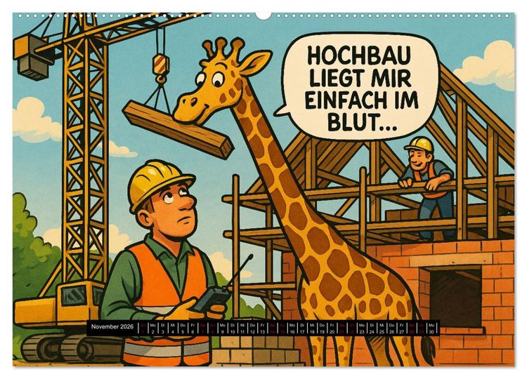 Produktbild: Tierischer Berufsalltag (hochwertiger Premium Wandkalender 2026 DIN A2 quer), Kunstdruck in Hochglanz