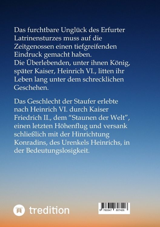 Produktbild: Der Erfurter Latrinensturz. Aus dem Leben Heinrichs VI.