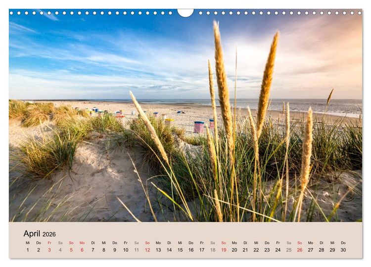 Produktbild: Nordseeinsel Borkum - Inselrausch im Hochseeklima (Wandkalender 2026 DIN A3 quer), CALVENDO Monatskalender