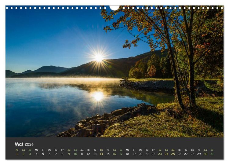 Produktbild: Ammersee bis Walchensee - Traumlandschaften im Voralpenland (Wandkalender 2026 DIN A3 quer), CALVENDO Monatskalender