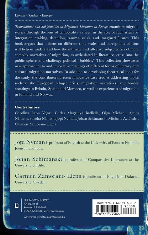 Produktbild: Temporalities and Subjectivities in Migration Literature in Europe
