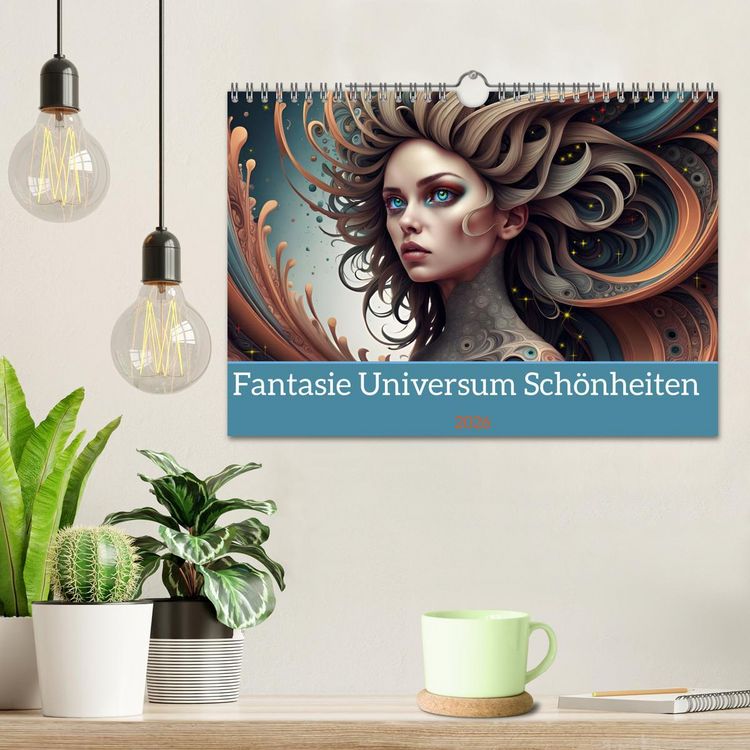 Produktbild: Fantasie Universum Sch&ouml;nheiten (Wandkalender 2026 DIN A4 quer), CALVENDO Monatskalender