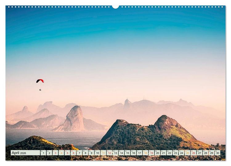 Produktbild: Paragliding - Mut zum Abenteuer (hochwertiger Premium Wandkalender 2026 DIN A2 quer), Kunstdruck in Hochglanz