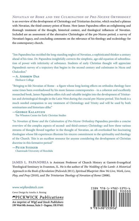 Produktbild: Novatian of Rome and the Culmination of Pre-Nicene Orthodoxy