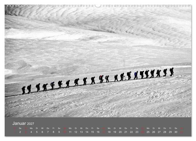 Produktbild: Bergsteigen - Extremsport am Limit (hochwertiger Premium Wandkalender 2027 DIN A2 quer), Kunstdruck in Hochglanz