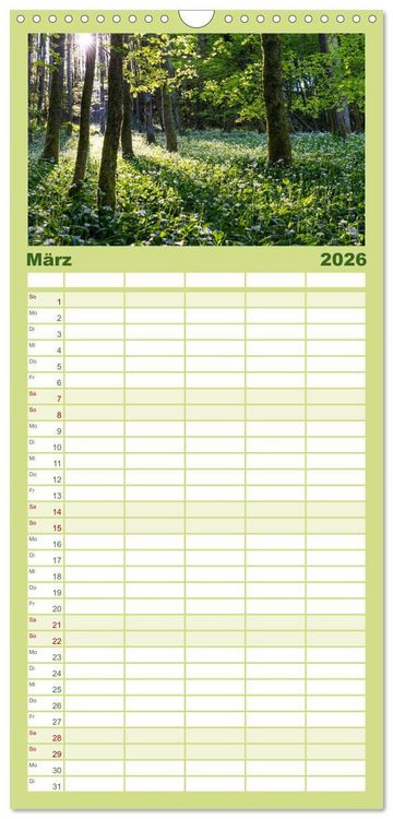 Produktbild: Familienplaner 2026 - Sauerland - hier muss man mal gewesen sein mit 5 Spalten (Wandkalender, 21 x 45 cm) CALVENDO