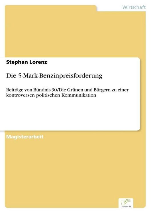 Produktbild: Die 5-Mark-Benzinpreisforderung