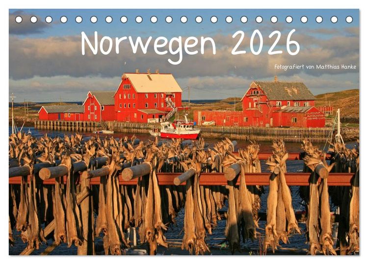 Produktbild: Norwegen 2026 (Tischkalender 2026 DIN A5 quer), CALVENDO Monatskalender