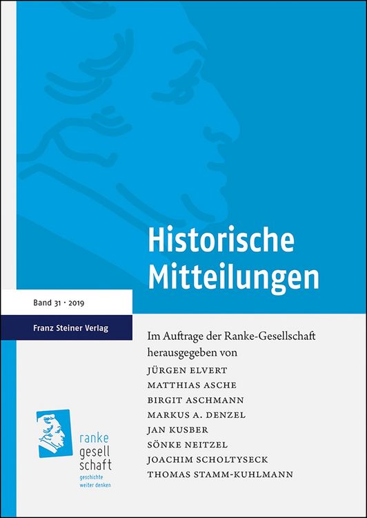 Produktbild: Historische Mitteilungen 31 (2019)