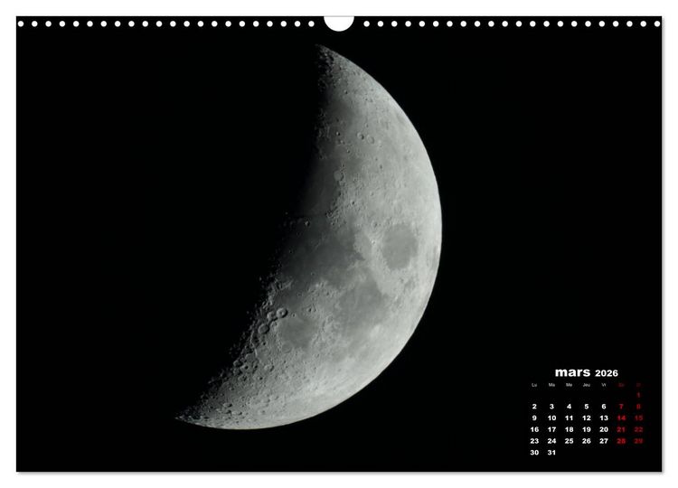 Produktbild: Phases de la lune (Calendrier mural 2026 DIN A3 vertical), CALVENDO calendrier mensuel