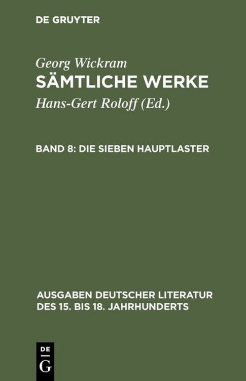 Produktbild: Die sieben Hauptlaster