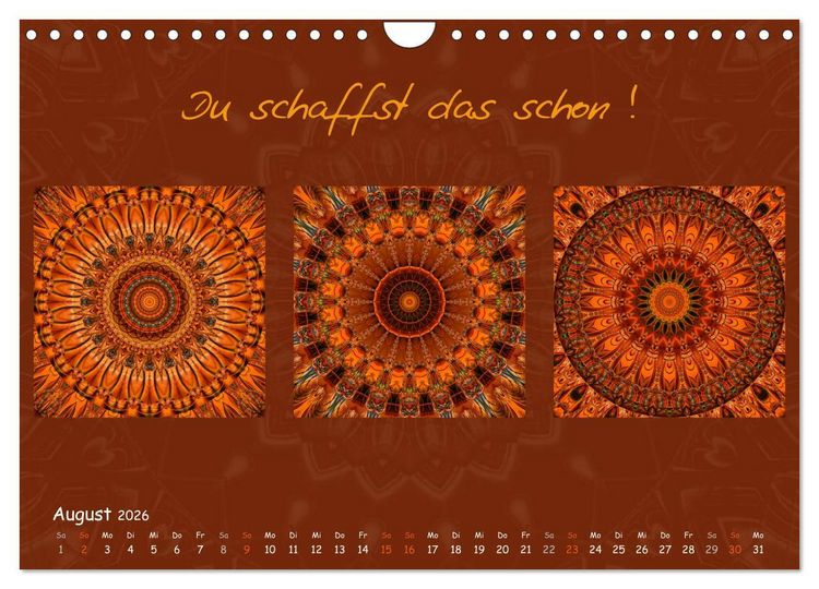 Produktbild: Mandala Trilogien (Wandkalender 2026 DIN A4 quer), CALVENDO Monatskalender