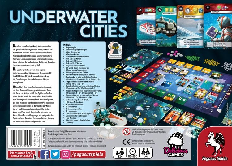 Produktbild: Pegasus 51905G - Underwater Cities, Kennerspiel, Brettspiel