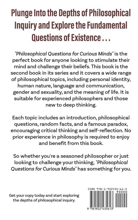 Produktbild: Philosophical Questions for Curious Minds