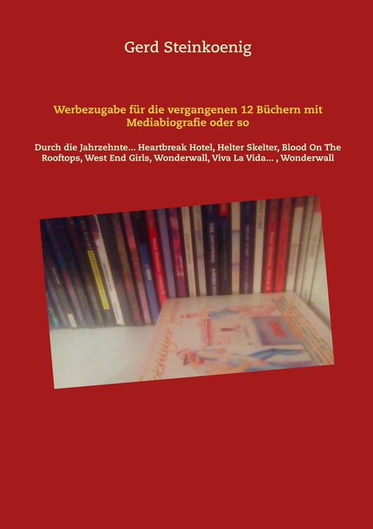 Produktbild: Werbezugabe f&uuml;r die vergangenen 12 B&uuml;chern mit Mediabiografie oder so