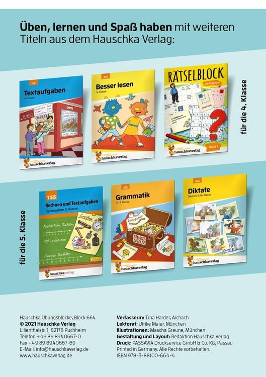 Produktbild: Mathe und Deutsch 4. Klasse &Uuml;bungsblock