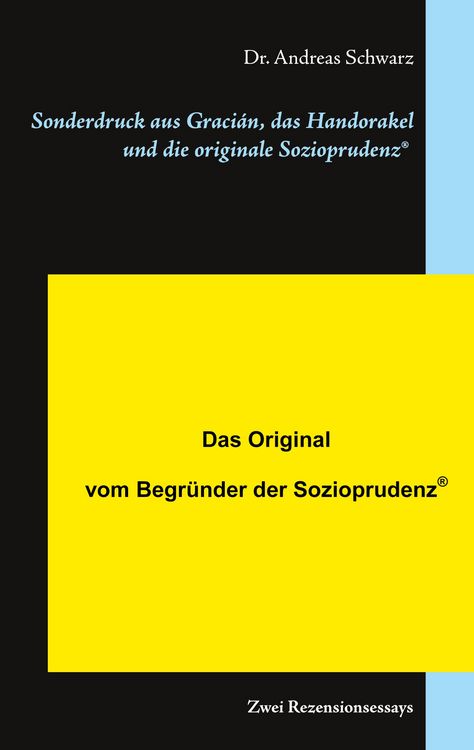 Produktbild: Sonderdruck aus Graci&aacute;n, das Handorakel und die originale Sozioprudenz&reg;