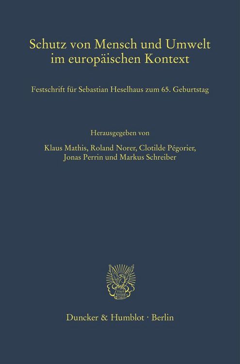 Produktbild: Schutz von Mensch und Umwelt im europ&auml;ischen Kontext