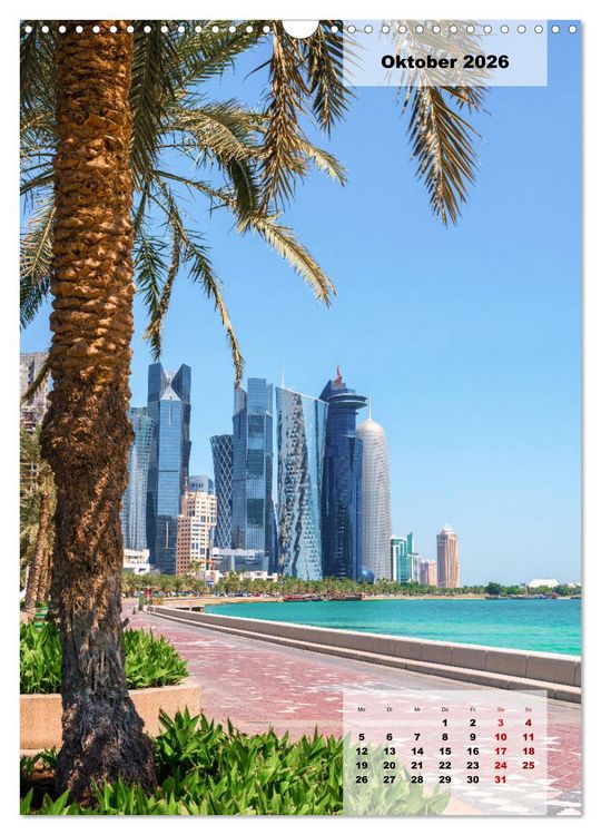 Produktbild: Doha Leuchtende Hauptstadt von Katar (Wandkalender 2026 DIN A3 hoch), CALVENDO Monatskalender