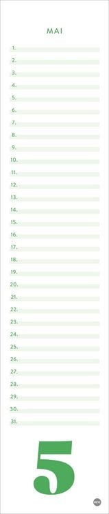 Produktbild: Geburtstagskalender neutral Langplaner mini
