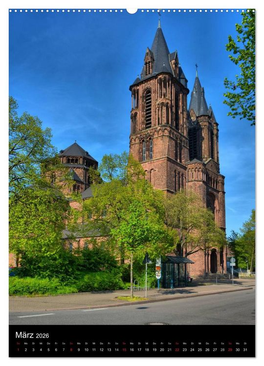 Produktbild: Sa(ar)krale Baukunst - Kirchenarchitektur im Saarland (Wandkalender 2026 DIN A2 hoch), CALVENDO Monatskalender