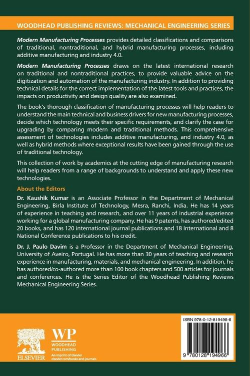 Produktbild: Modern Manufacturing Processes