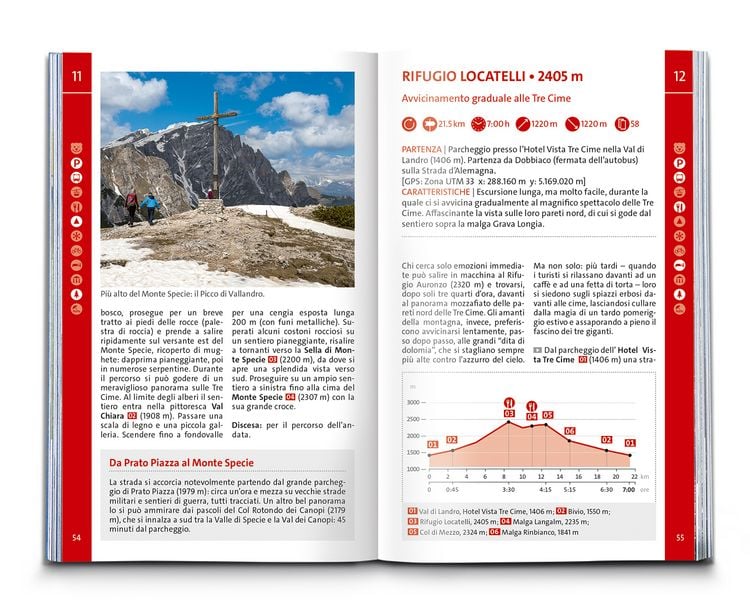 Produktbild: KOMPASS guida escursionistica Dolomiti di Sesto, Parco Naturale Tre Cime, 50 itinerari